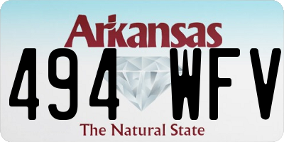 AR license plate 494WFV