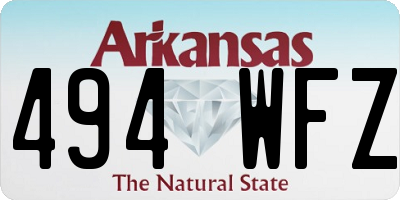 AR license plate 494WFZ