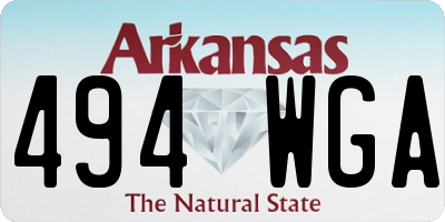 AR license plate 494WGA