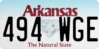 AR license plate 494WGE