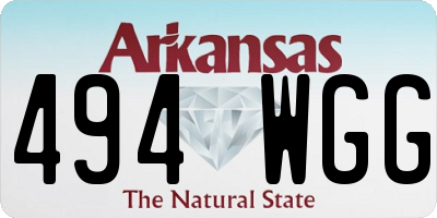 AR license plate 494WGG