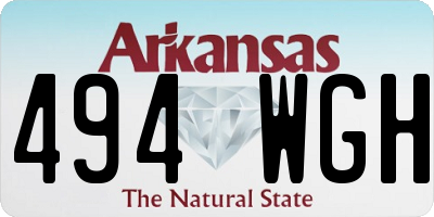 AR license plate 494WGH