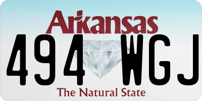 AR license plate 494WGJ
