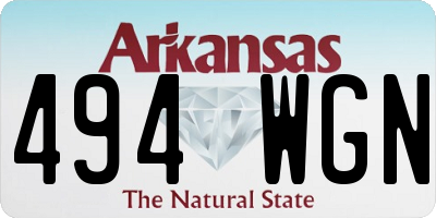 AR license plate 494WGN