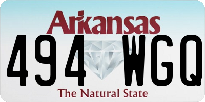 AR license plate 494WGQ