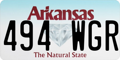 AR license plate 494WGR