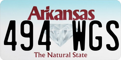 AR license plate 494WGS