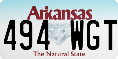AR license plate 494WGT