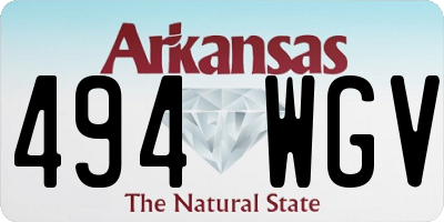 AR license plate 494WGV