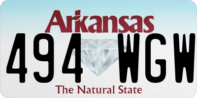 AR license plate 494WGW