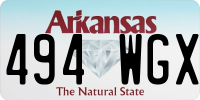 AR license plate 494WGX