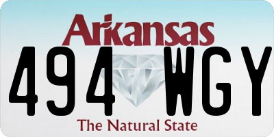 AR license plate 494WGY