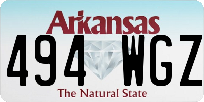 AR license plate 494WGZ