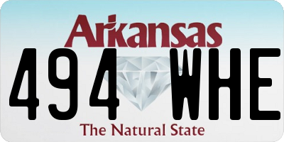 AR license plate 494WHE