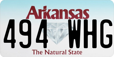 AR license plate 494WHG