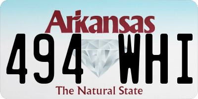 AR license plate 494WHI
