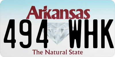 AR license plate 494WHK