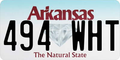 AR license plate 494WHT