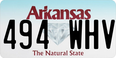 AR license plate 494WHV