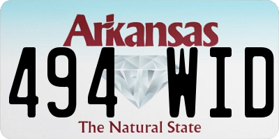 AR license plate 494WID