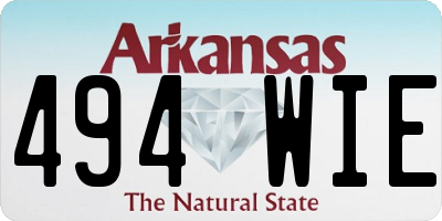 AR license plate 494WIE