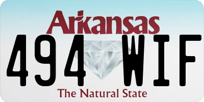 AR license plate 494WIF