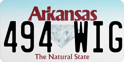 AR license plate 494WIG