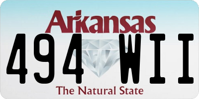 AR license plate 494WII