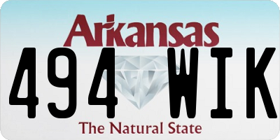 AR license plate 494WIK