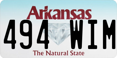 AR license plate 494WIM
