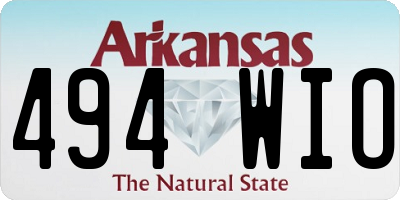 AR license plate 494WIO