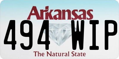 AR license plate 494WIP