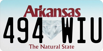 AR license plate 494WIU