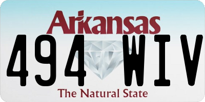 AR license plate 494WIV