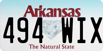 AR license plate 494WIX