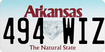 AR license plate 494WIZ