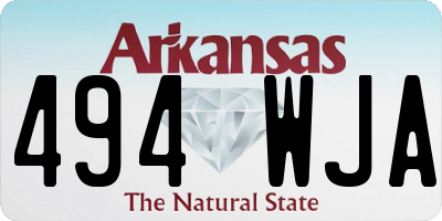 AR license plate 494WJA