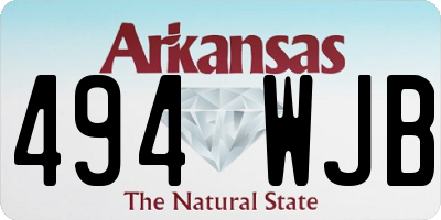 AR license plate 494WJB