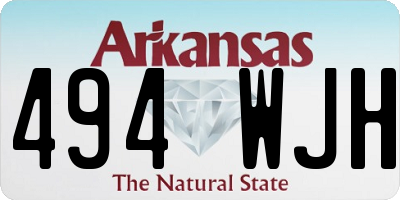 AR license plate 494WJH