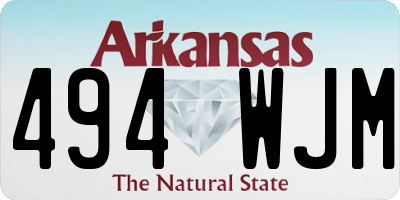 AR license plate 494WJM