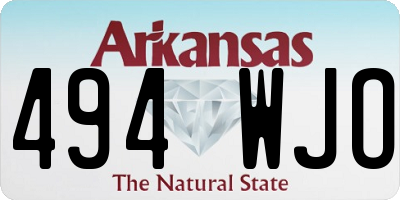 AR license plate 494WJO