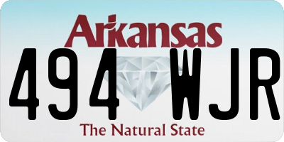 AR license plate 494WJR