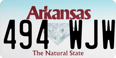 AR license plate 494WJW