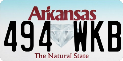 AR license plate 494WKB