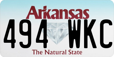 AR license plate 494WKC