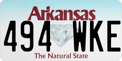 AR license plate 494WKE