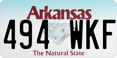 AR license plate 494WKF