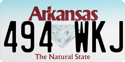 AR license plate 494WKJ