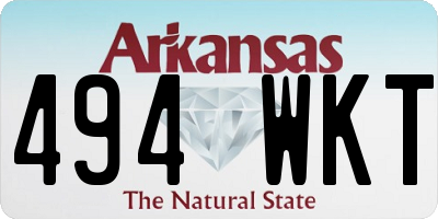 AR license plate 494WKT