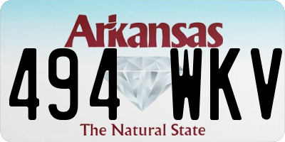 AR license plate 494WKV